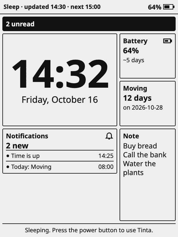 Sleep page